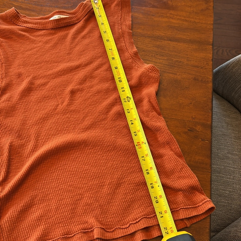 We The Free Rust Colored Ribbed Muscle Tank Top - Picture 8 of 8